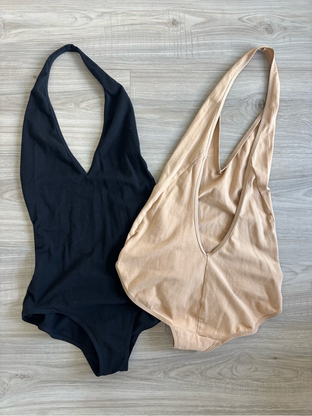 American apparel bodysuits, set- Black and Nude
